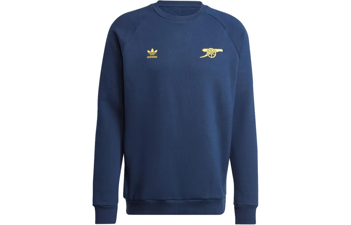 Adidas Originals Essential ARSENAL ESSENTIALS CREW SWEATSHIRT Men's College Navy/Tribal Yellow