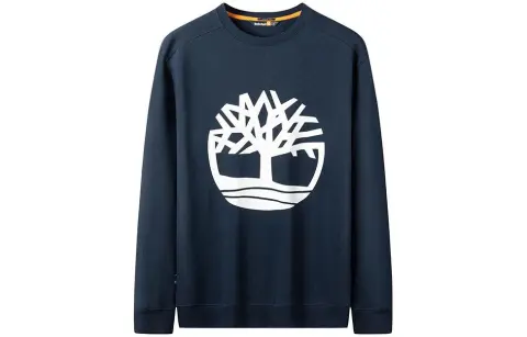 Timberland Sweatshirts Men's Navy Blue Crew Neck Thickened Regular