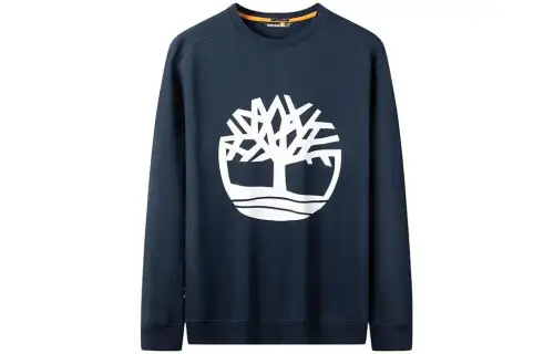 Timberland Sweatshirts Men's Navy Blue Crew Neck Thickened Regular
