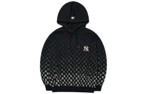 MLB Basic Logo Sweatshirts Unisex Black Hooded Moderate Regular