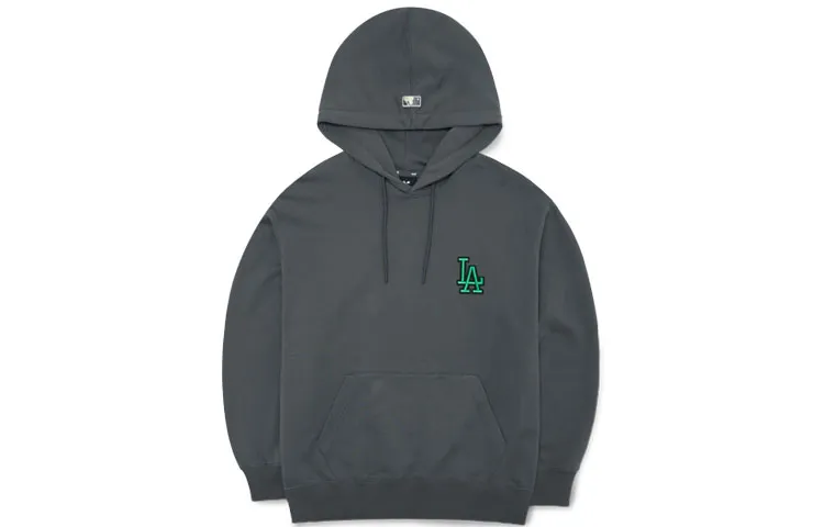 MLB Los Angeles Dodgers Sweatshirts Unisex Gray Hooded Moderate Regular