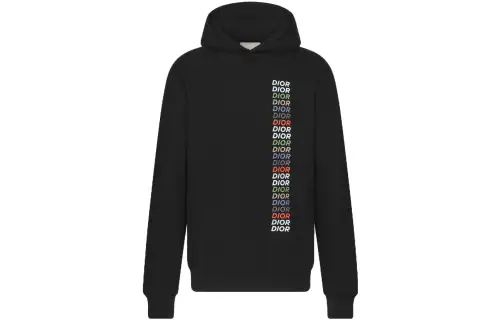 DIOR Homme Logo Printed Long Sleeved Hoodie