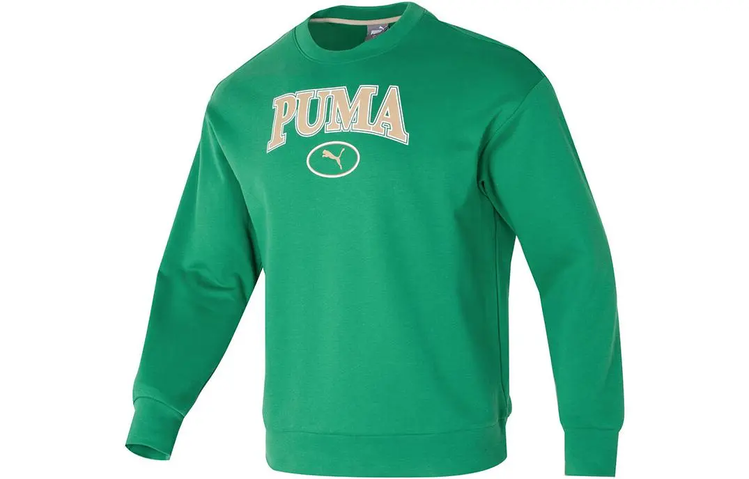PUMA Sweatshirts Unisex Green Crew Neck Moderate Regular
