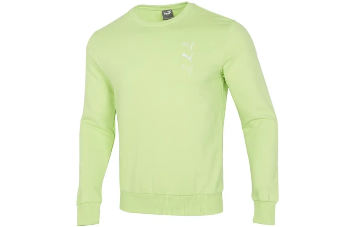 PUMA Sports Life Collection Sweatshirts Men's Green Crew Neck Moderate Other