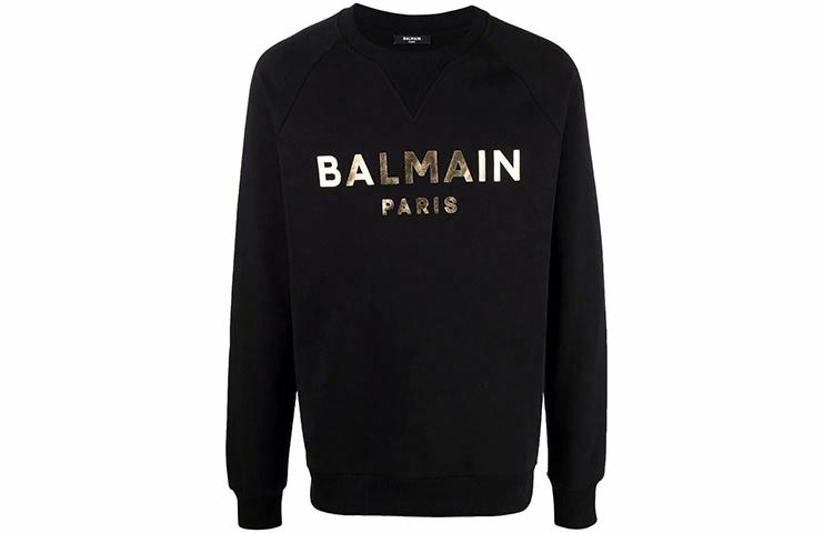 Мужское худи BALMAIN SS22 Logo (черное)