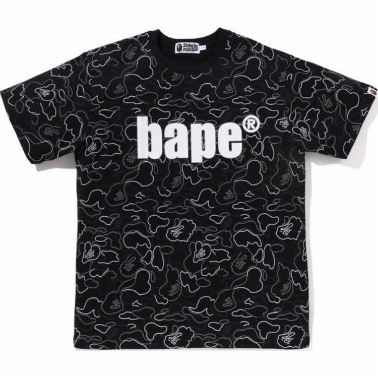 Футболка A BATHING APE NEON CAMO (черная)