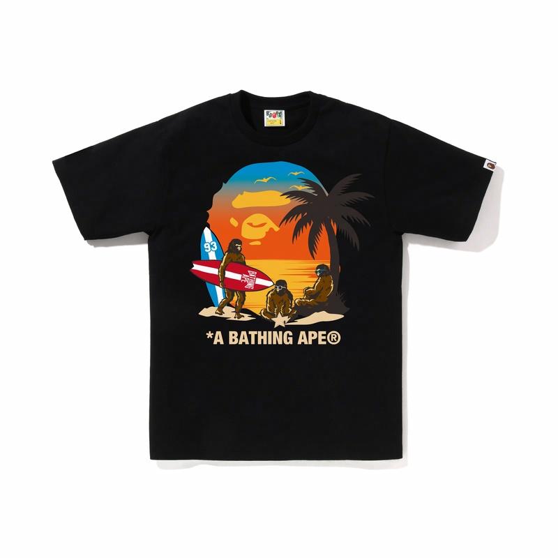 Мужская футболка A BATHING APE (черная)