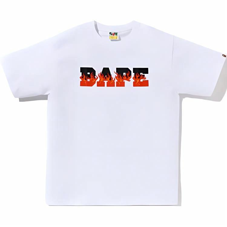 Мужская футболка A BATHING APE Flame (черная)