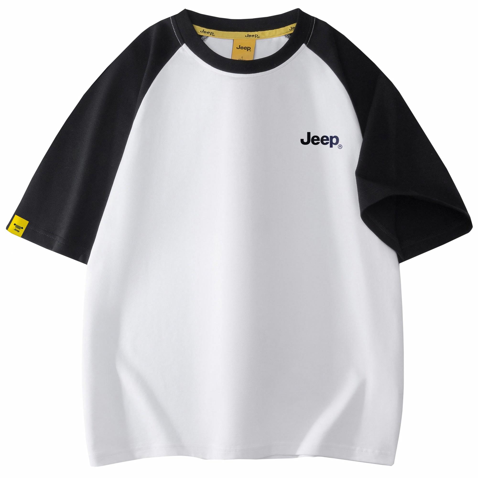 Футболка Jeep Raglan Logo (черно-белая)