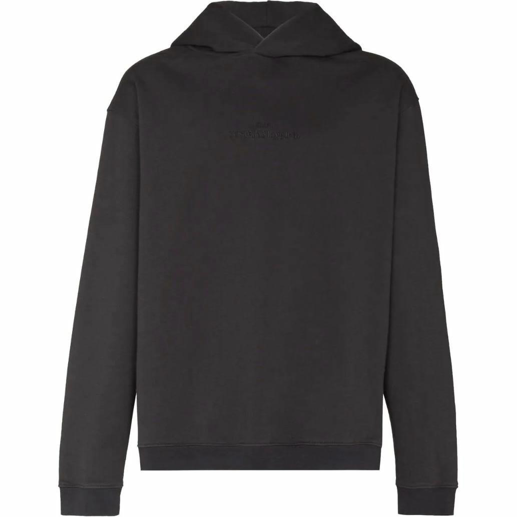 Мужское худи Maison Margiela С вышивкой (черное)