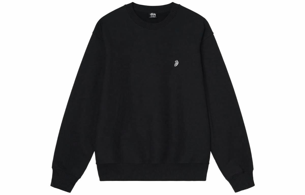 Худи Stussy SS22 Swirl Applique Crew (черное)