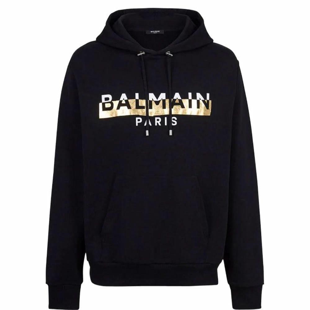 Мужское худи BALMAIN BALMAIN SS22 Logo (черный)