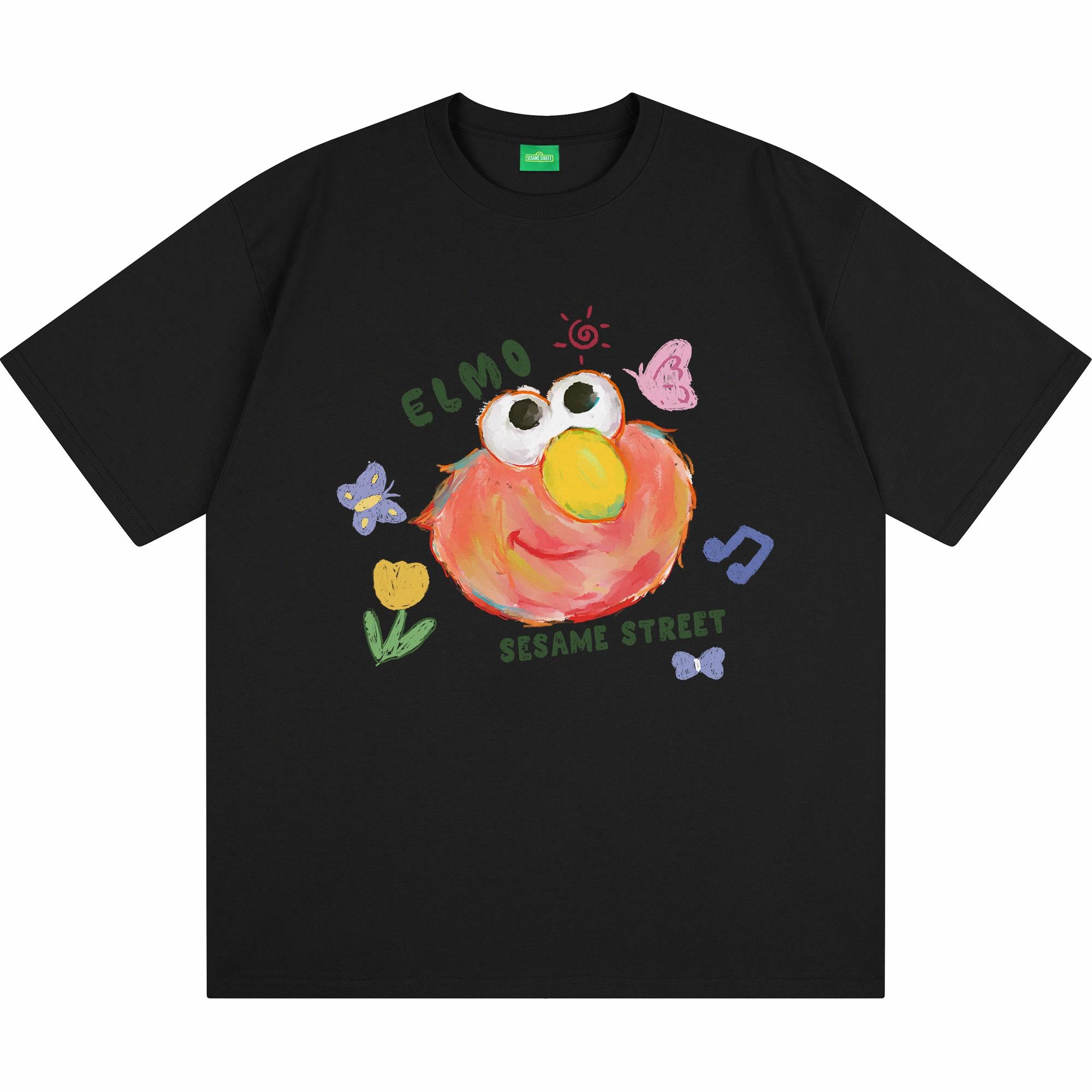 Футболка SESAME Street со свободным плечом (белая)