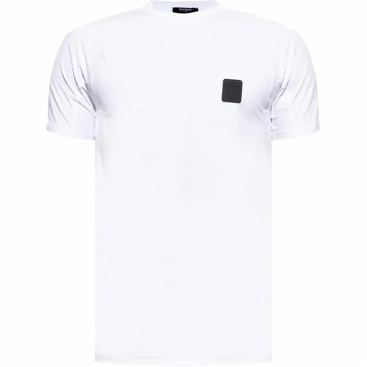 Мужская футболка BALMAIN Logo Tee (белая)