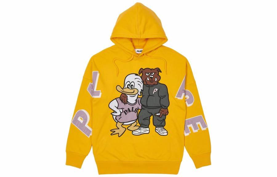 худи Palace SS22 Dog And Duck Drop Shoulder Hood (желтое)