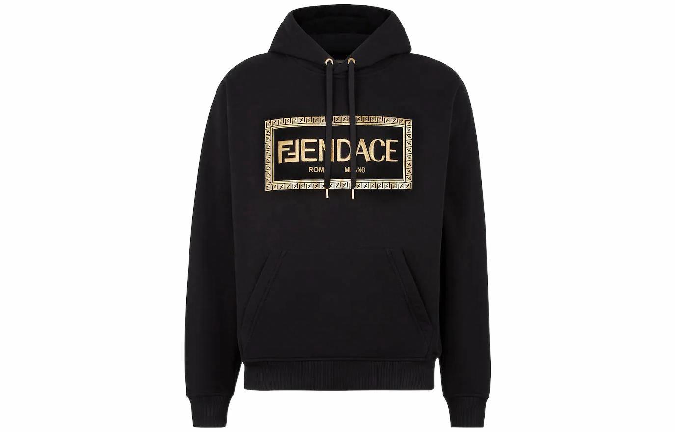 Мужское худи Fendi Fendi X Versace (черное)