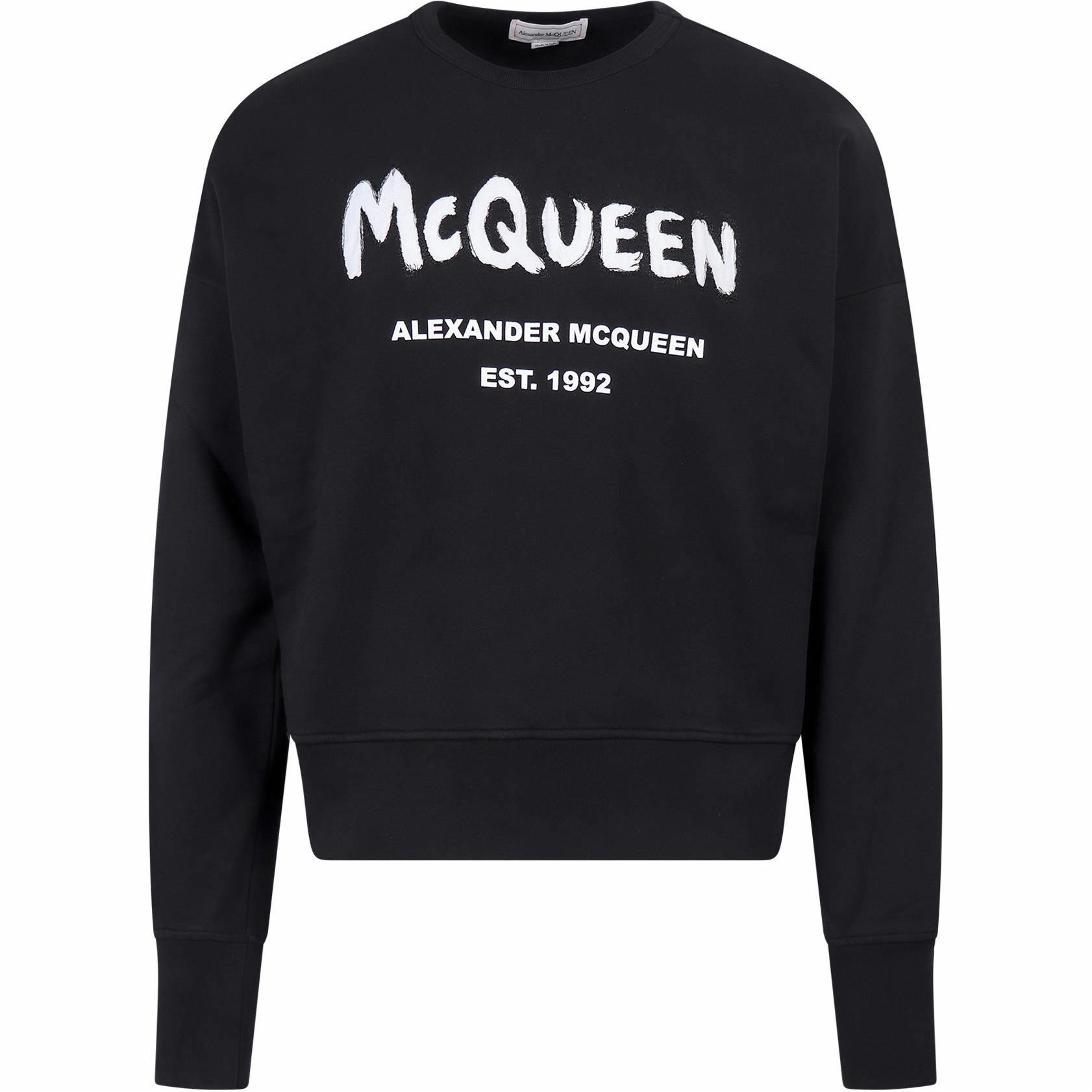 Мужской свитшот Alexander McQueen (черный)