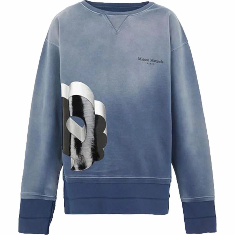 Мужское худи Maison Maison Margiela (сине-серое)