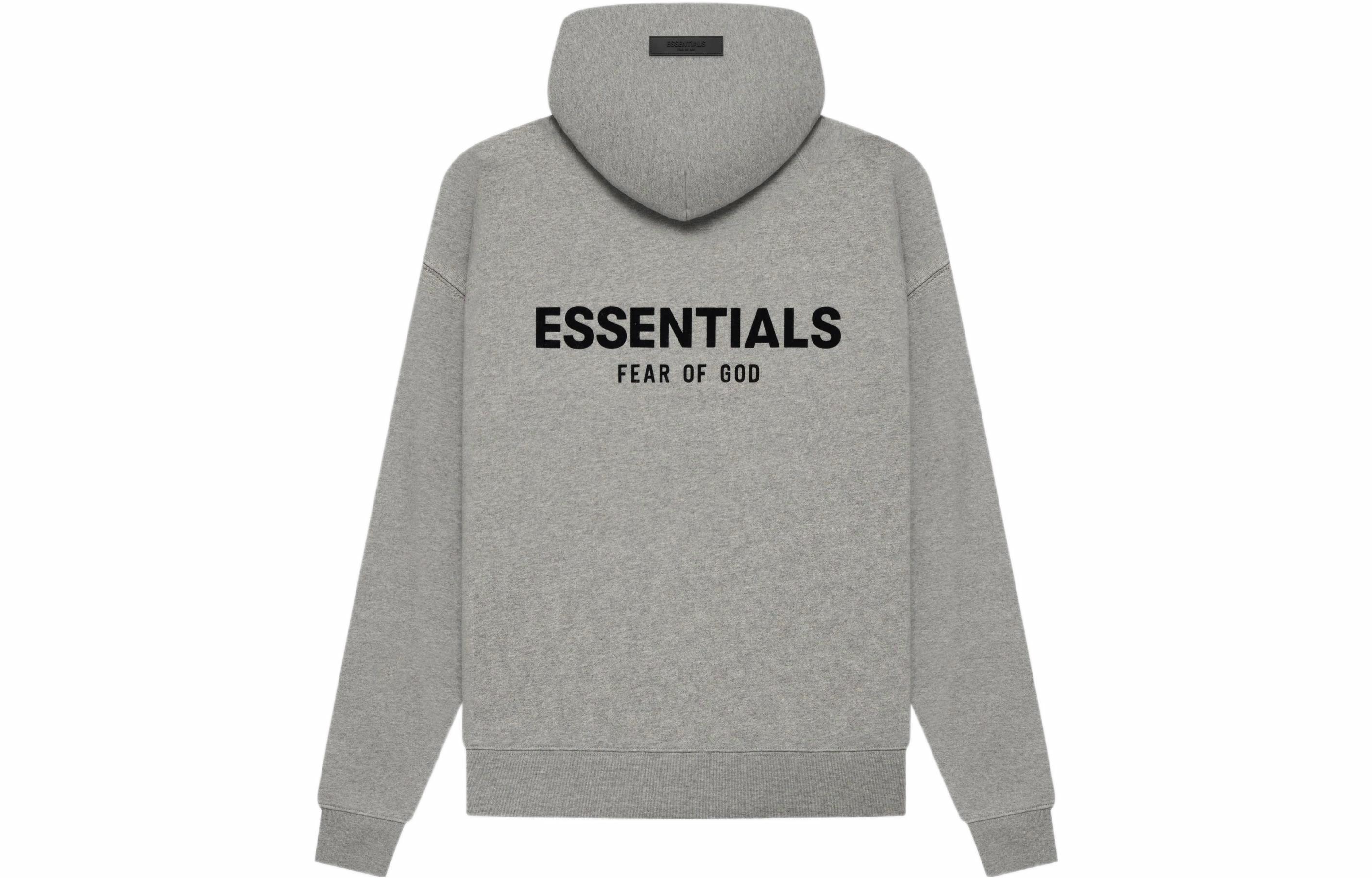 Мужское худи Fear Fear of God Essentials Logo (темно-овсяное)