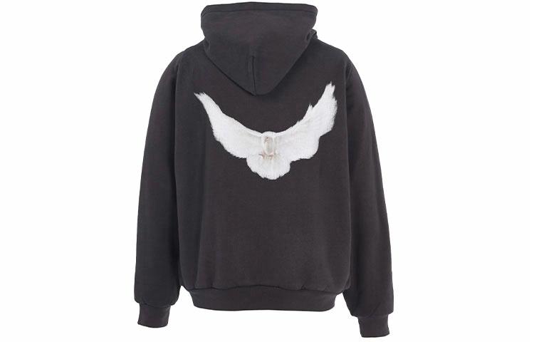 Худи Yeezy YEEZY x Gap x Balenciaga Dove Shrunken Hoodie (черное)