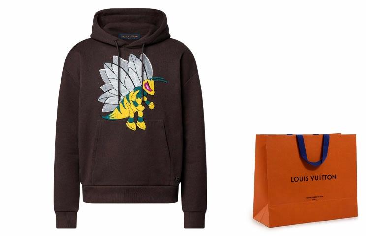Мужское худи Louis Vuitton FW22 Logo (коричневое) — Коричневый — фото 8