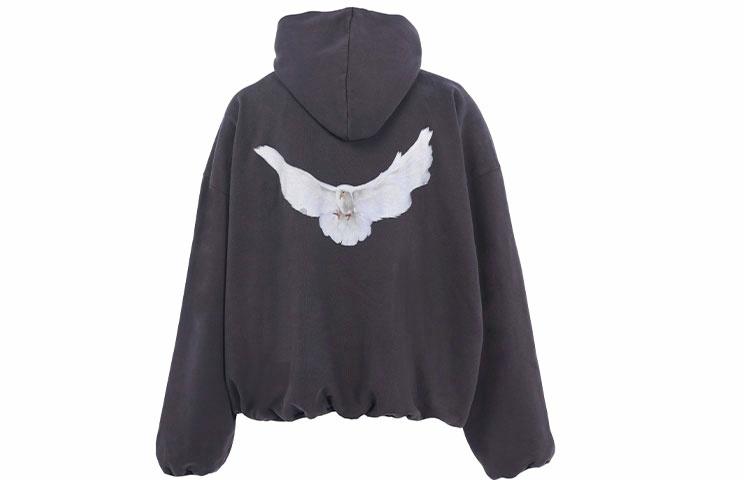 Худи Yeezy YEEZY x Gap x Balenciaga Dove Hoodie Logo (темно-серое)