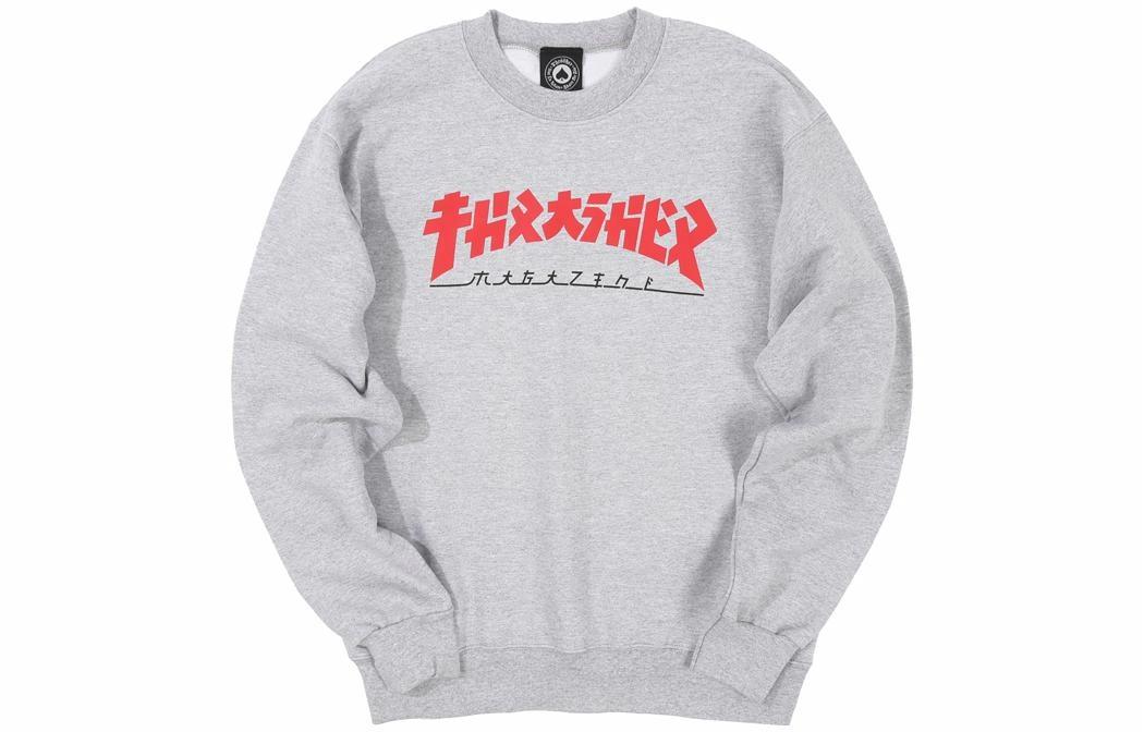 Свитшот Thrasher Godzilla Crew (серый)