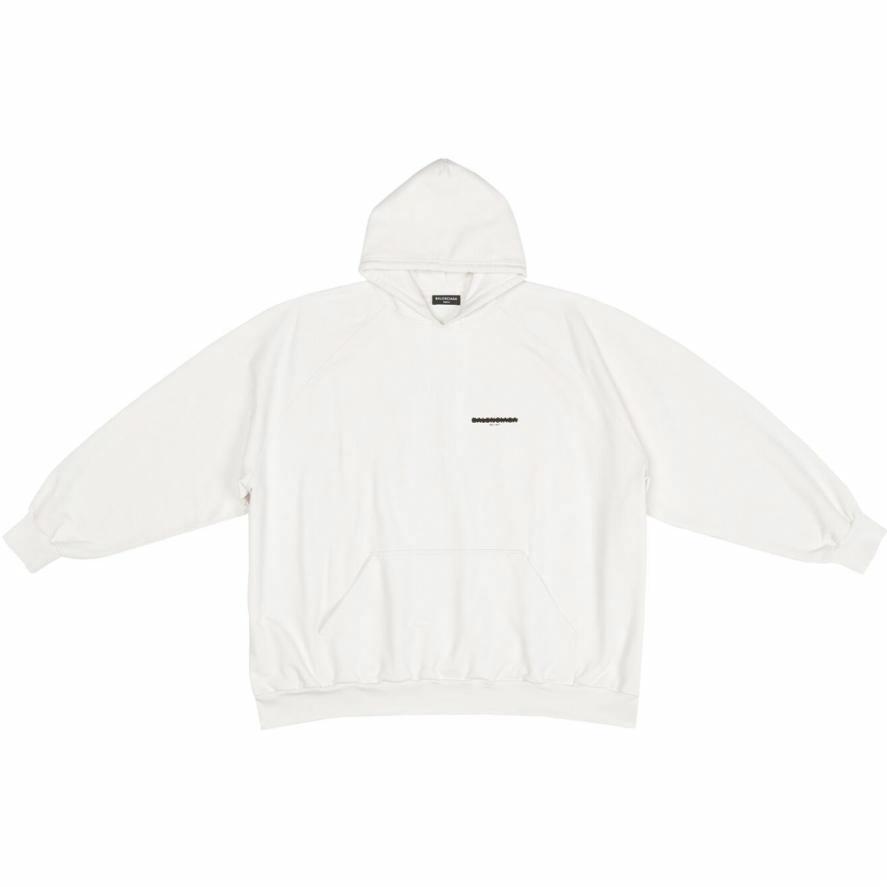 Мужское худи Balenciaga Balenciaga Logo (бежевое)
