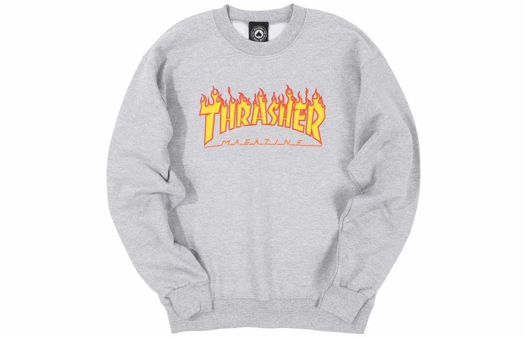 Худи Thrasher Flame Crew (серое)