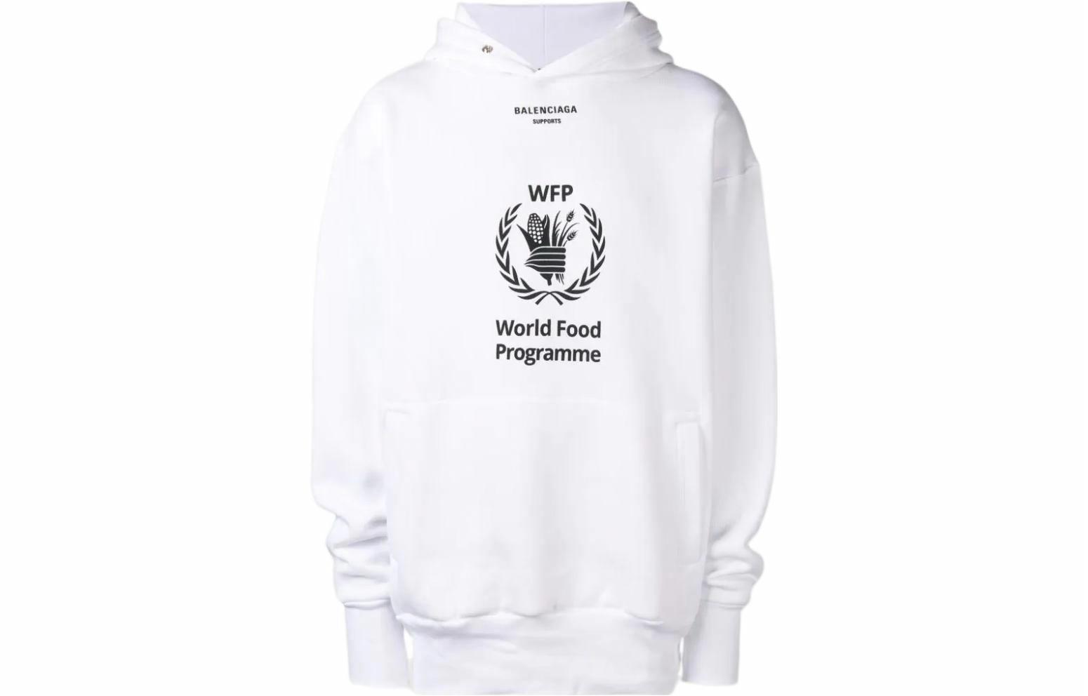 Мужское худи Balenciaga × WFP (белое)