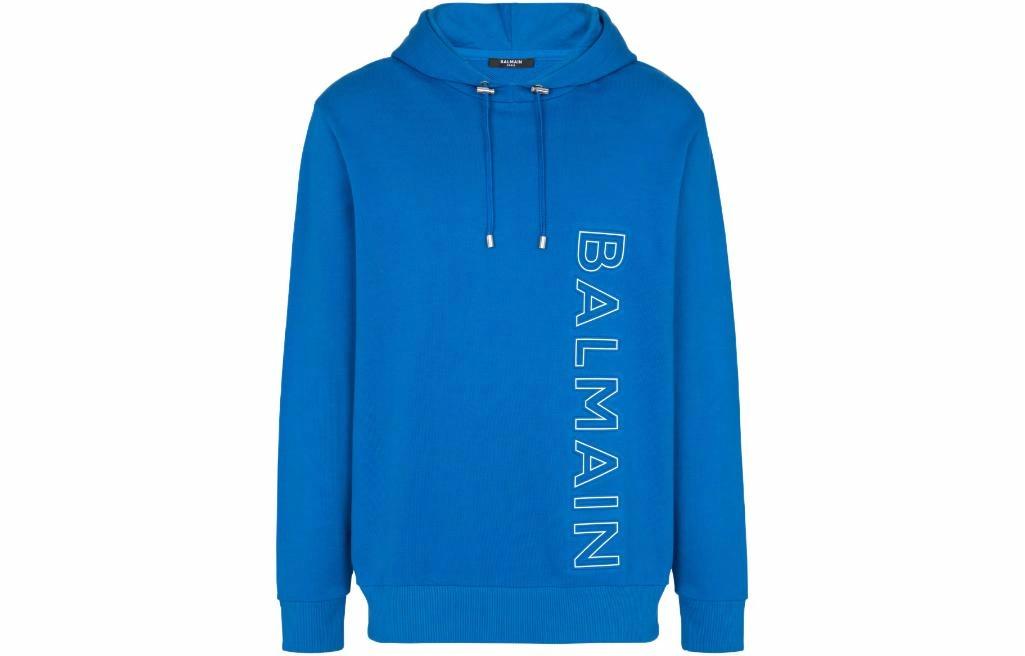 Мужское худи BALMAIN Sweat-Shirt (синее)