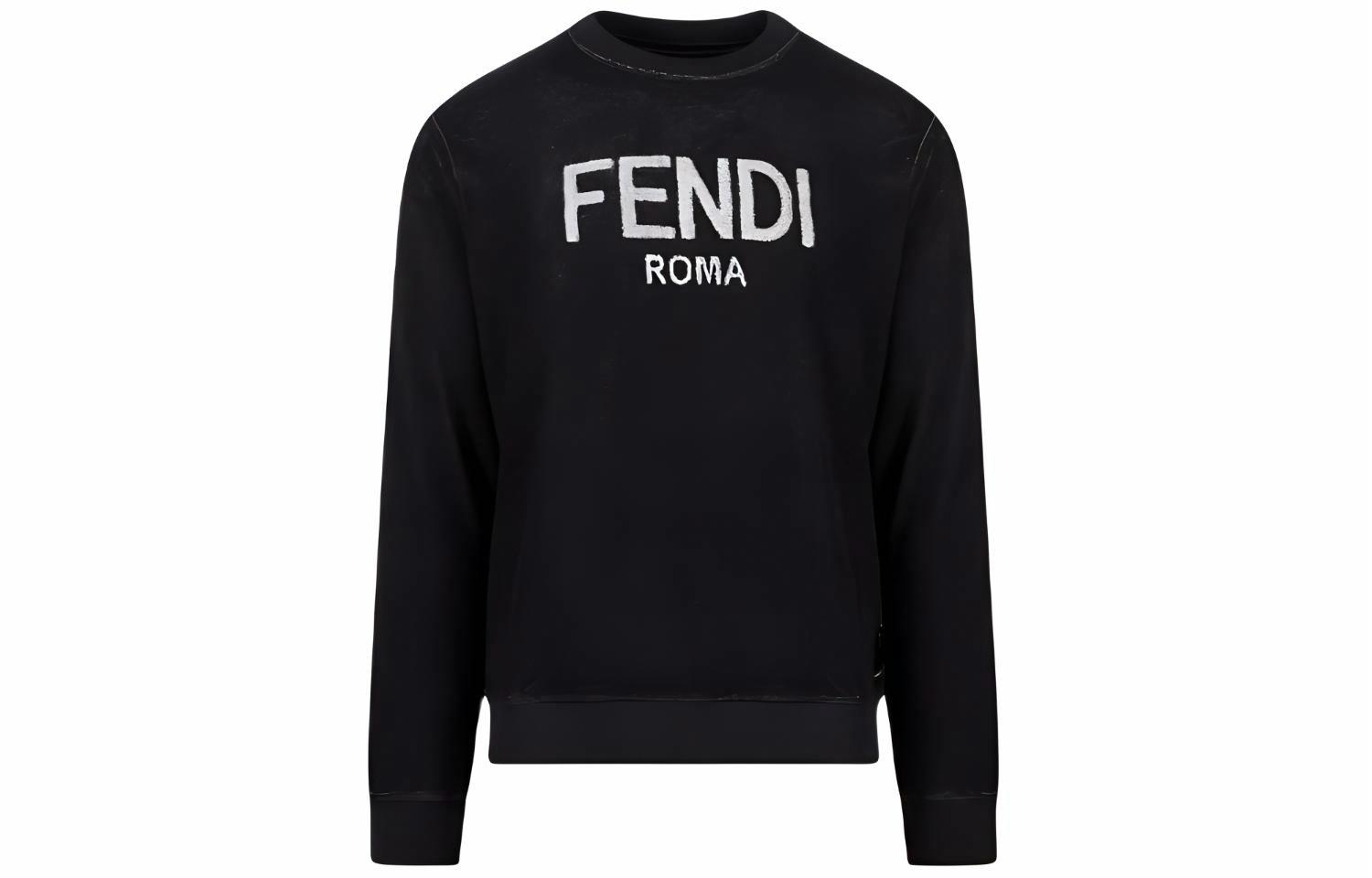 Мужское худи Fendi С логотипом (черное)