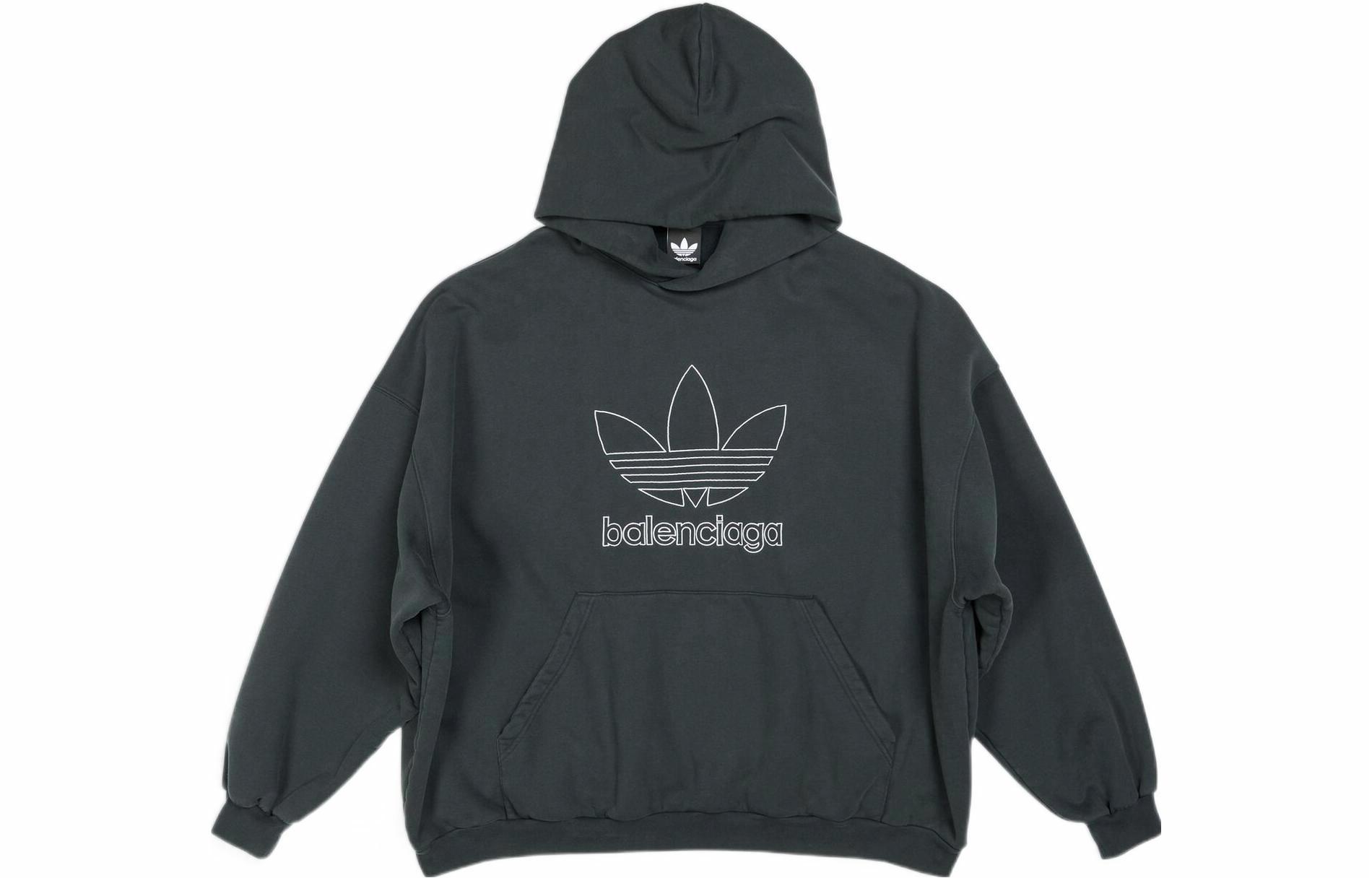Худи Balenciaga x adidas originals (темно-зеленое)