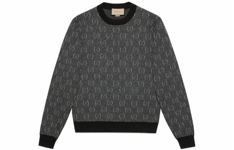 Мужская худи Gucci GUCCI FW23 Logo (серый)