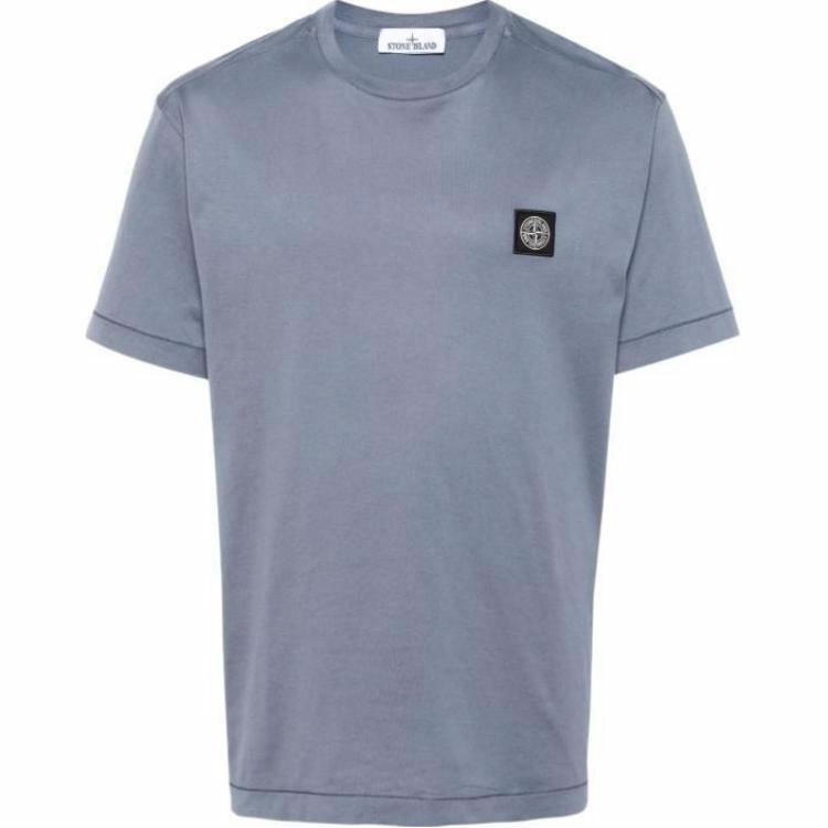 Мужская футболка STONE ISLAND Ромпас (синяя)