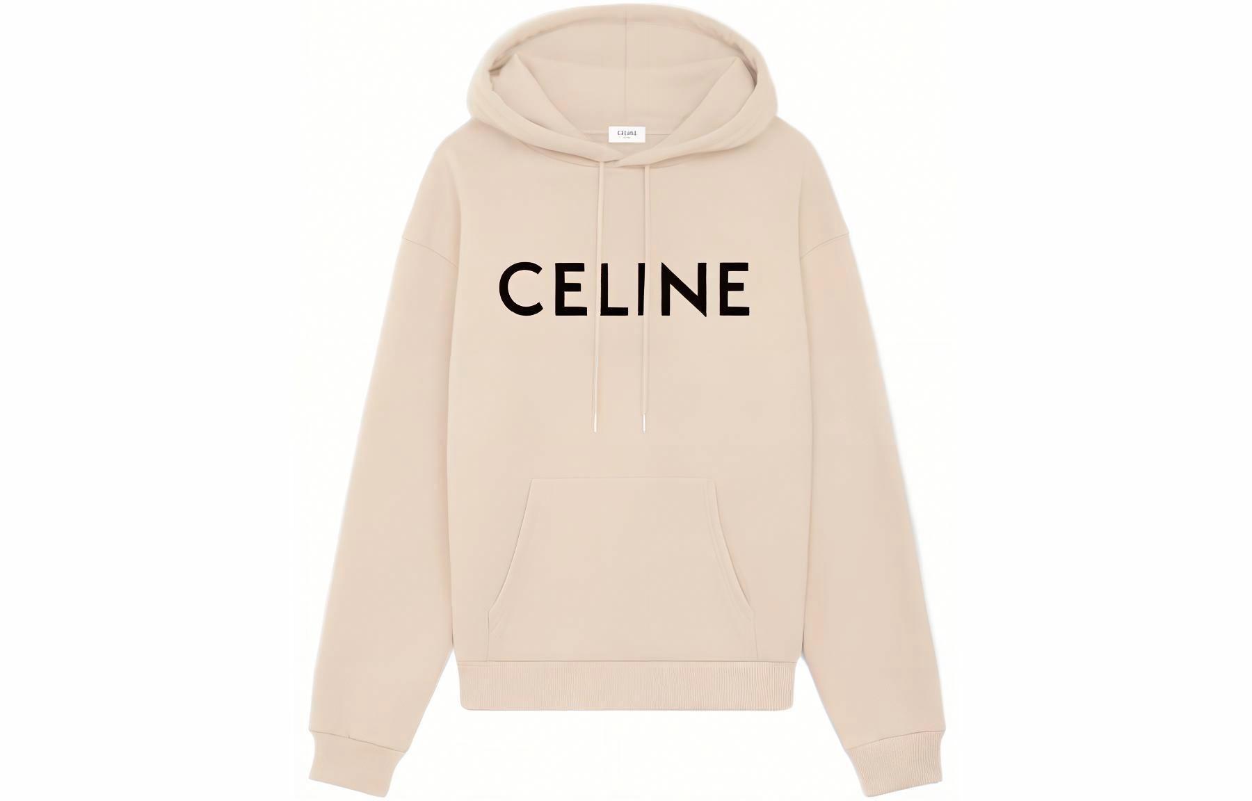 Мужские худи CELINE CELINE - BOY DOLL FW22 Logo (бежевый)