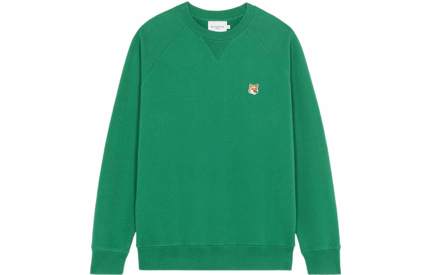 Мужской свитшот Maison Kitsune (зеленый)