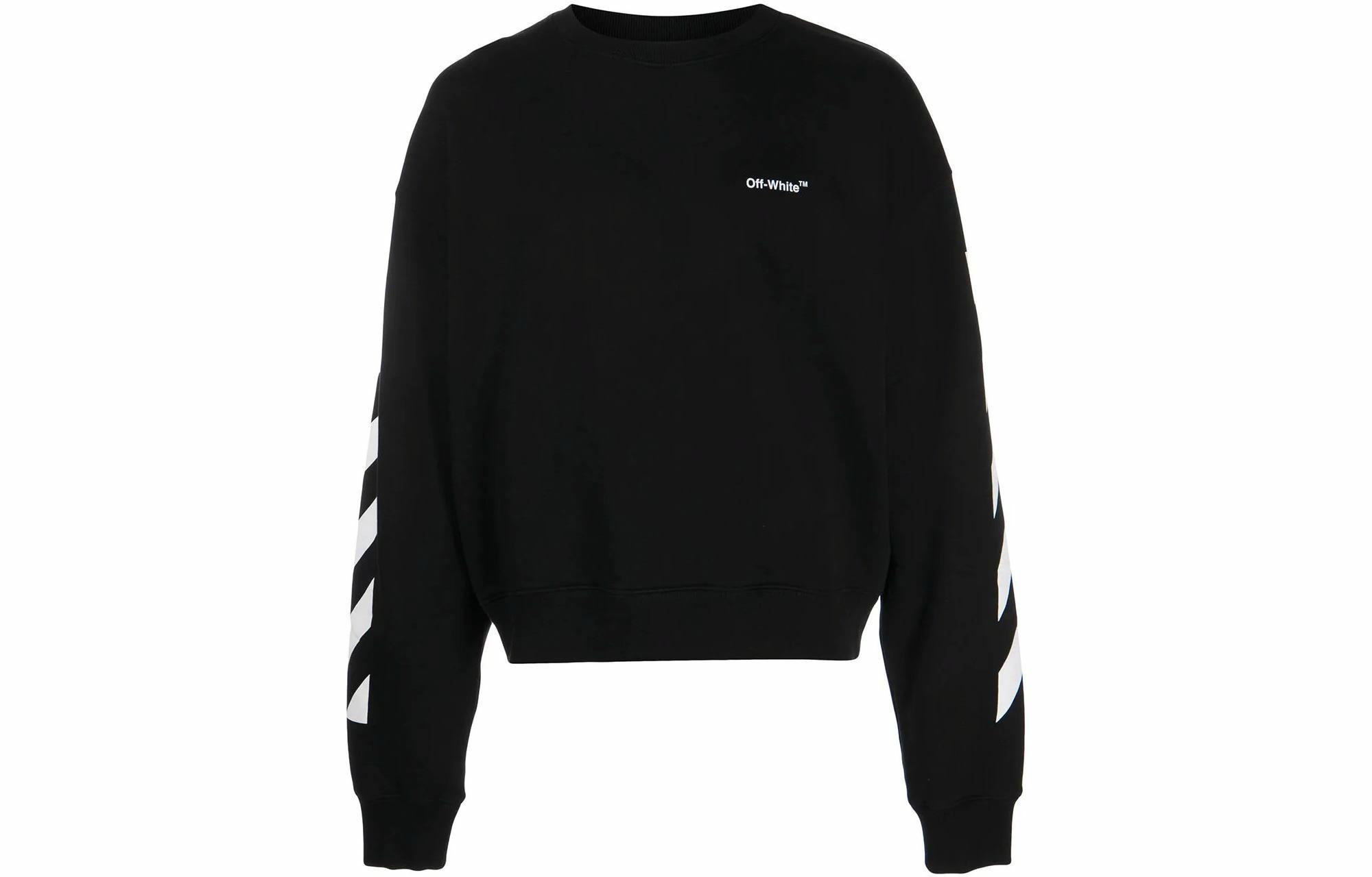 Мужское худи OFF-WHITE С полосками (черное)