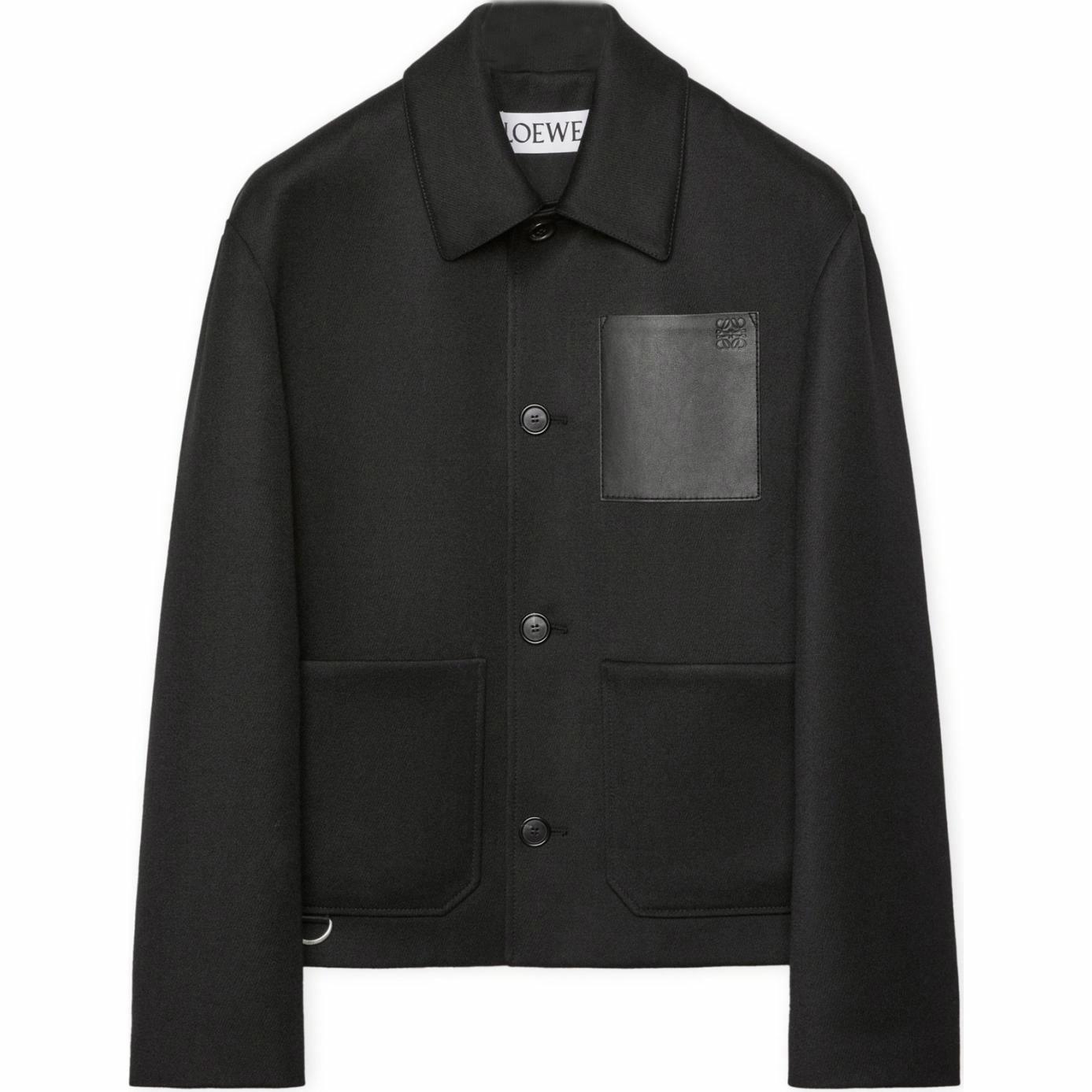 Мужская куртка LOEWE Wool Jacket (черная)