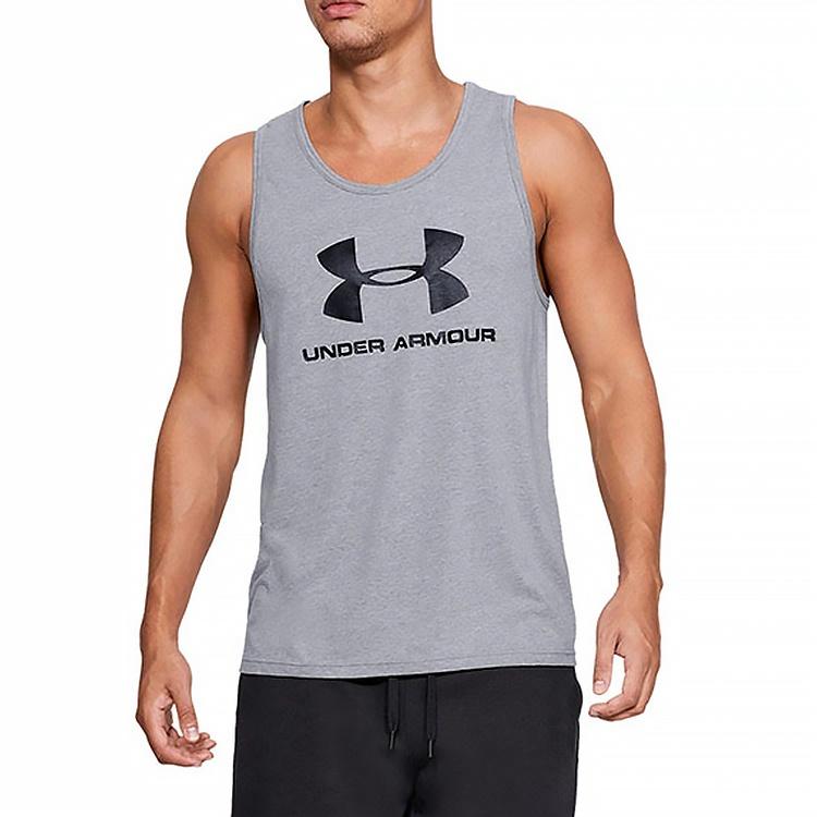 Мужская майка Under Armour Under Armour Sportstyle (серая) — фото 4
