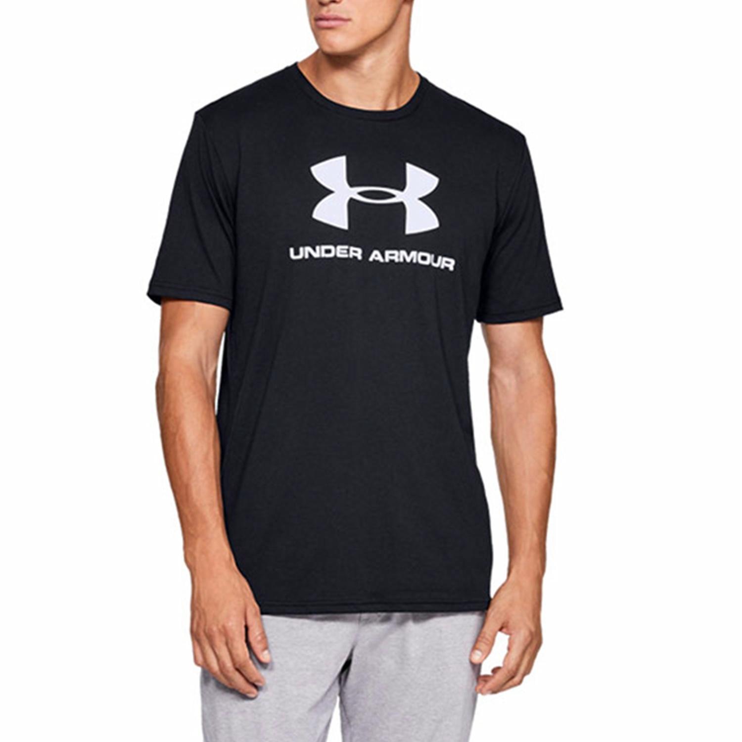 Мужская футболка Under Armour Sportstyle (черная) — фото 4