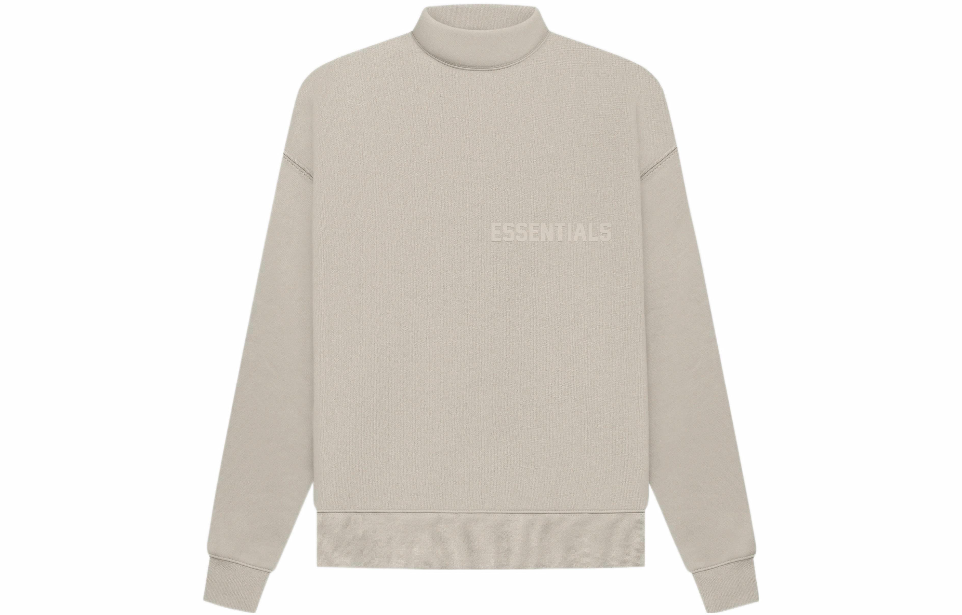 Худи Fear of God Essentials Mockneck Smoke Logo (серое)