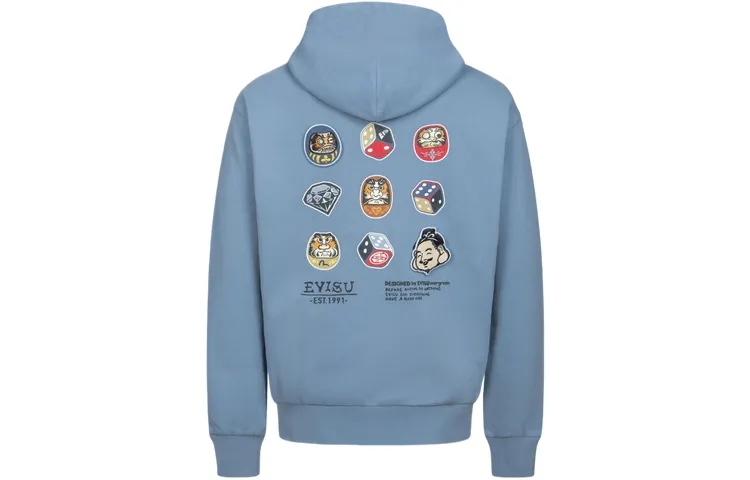EVISU SS24 Sweatshirt Men's Gray Blue