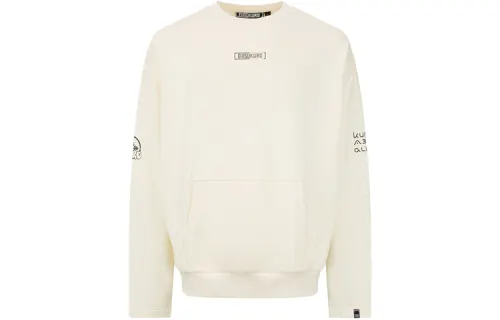 EVISU Sweatshirts Men's White Crew Neck Moderate Regular