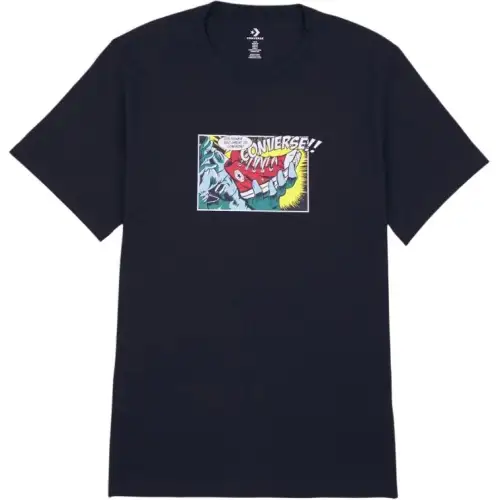 Converse COMIC ERKEK Siyah T Shirt Men's Black