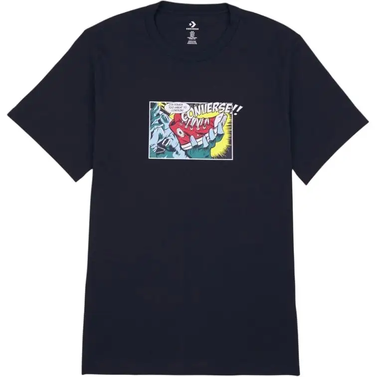 Converse COMIC ERKEK Siyah T Shirt Men's Black