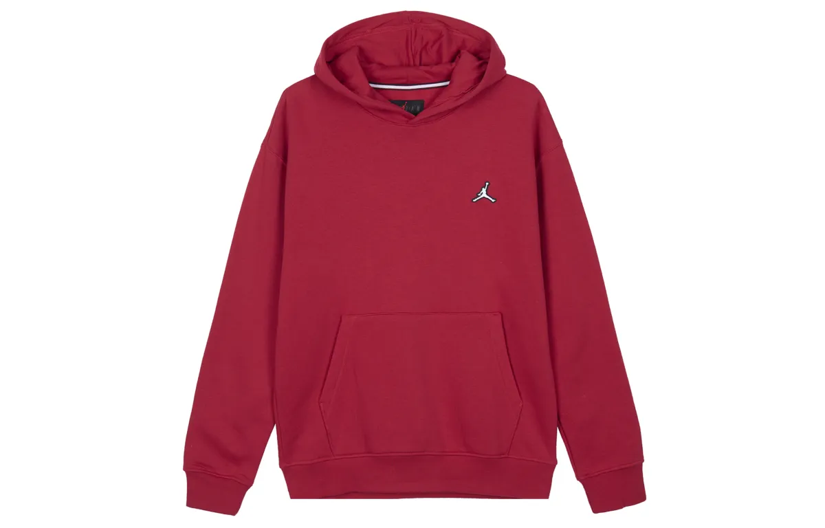 Jordan Brooklyn Sweatshirts Men's Red Hooded Thickened Regular