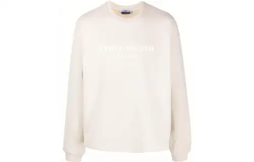 STONE ISLAND Sweatshirts Men's Beige Crew Neck Moderate Regular