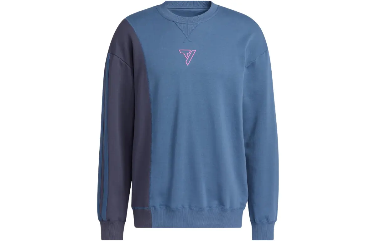 Adidas Sweatshirts Men's Blue Crew Neck Moderate Regular