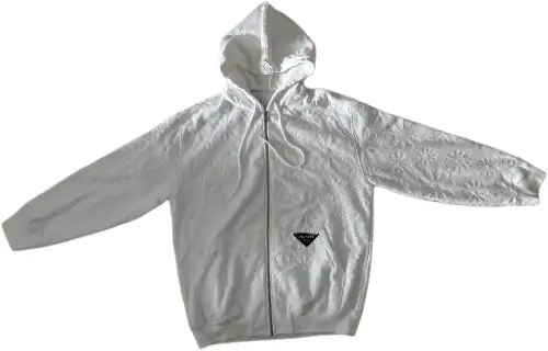 PRADA Sweatshirts Men's White Hooded Moderate Regular
